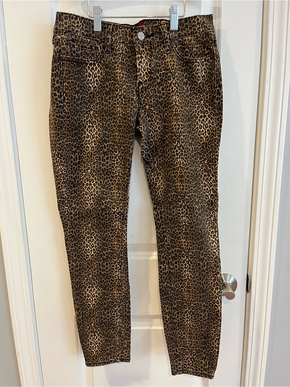 Lucky Brand Leopard Print Skinny Jeans in Brown
